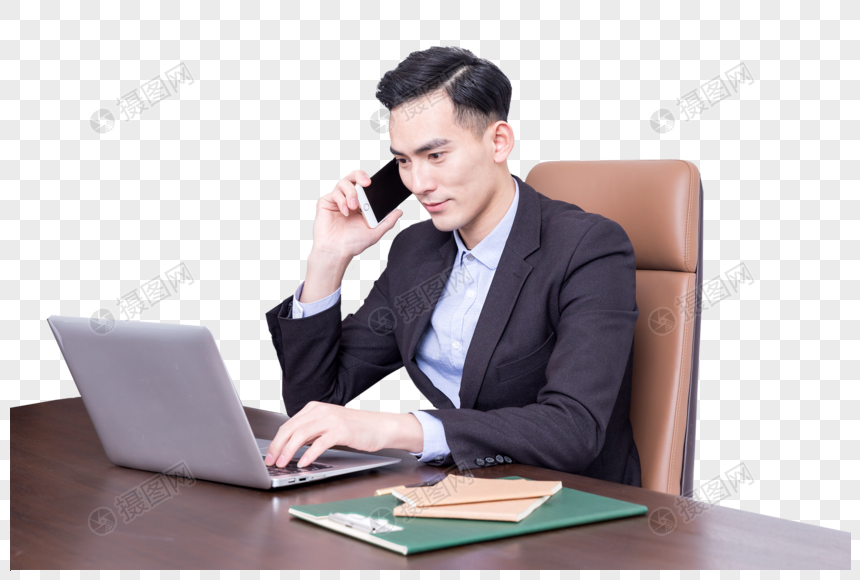 Business People Who Make Phone Calls In Office Work PNG White Transparent  And Clipart Image For Free Download - Lovepik | 400383392