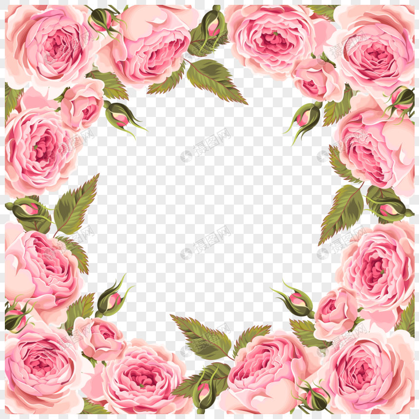 Pink Rose Border Texture Png Imagepicture Free Download 400389518