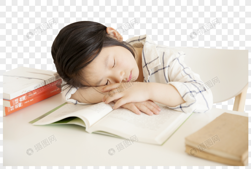 The Girl Fell Asleep While She Was Studying Png Image Picture Free Download Lovepik Com