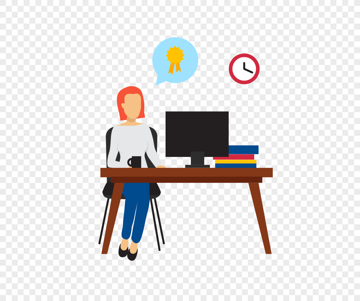 Workplace cartoon vector characters png image picture free 