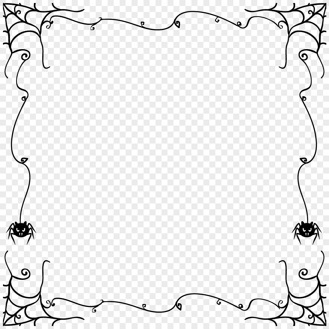 Draw spider web border png image_picture free download 400416534 ...