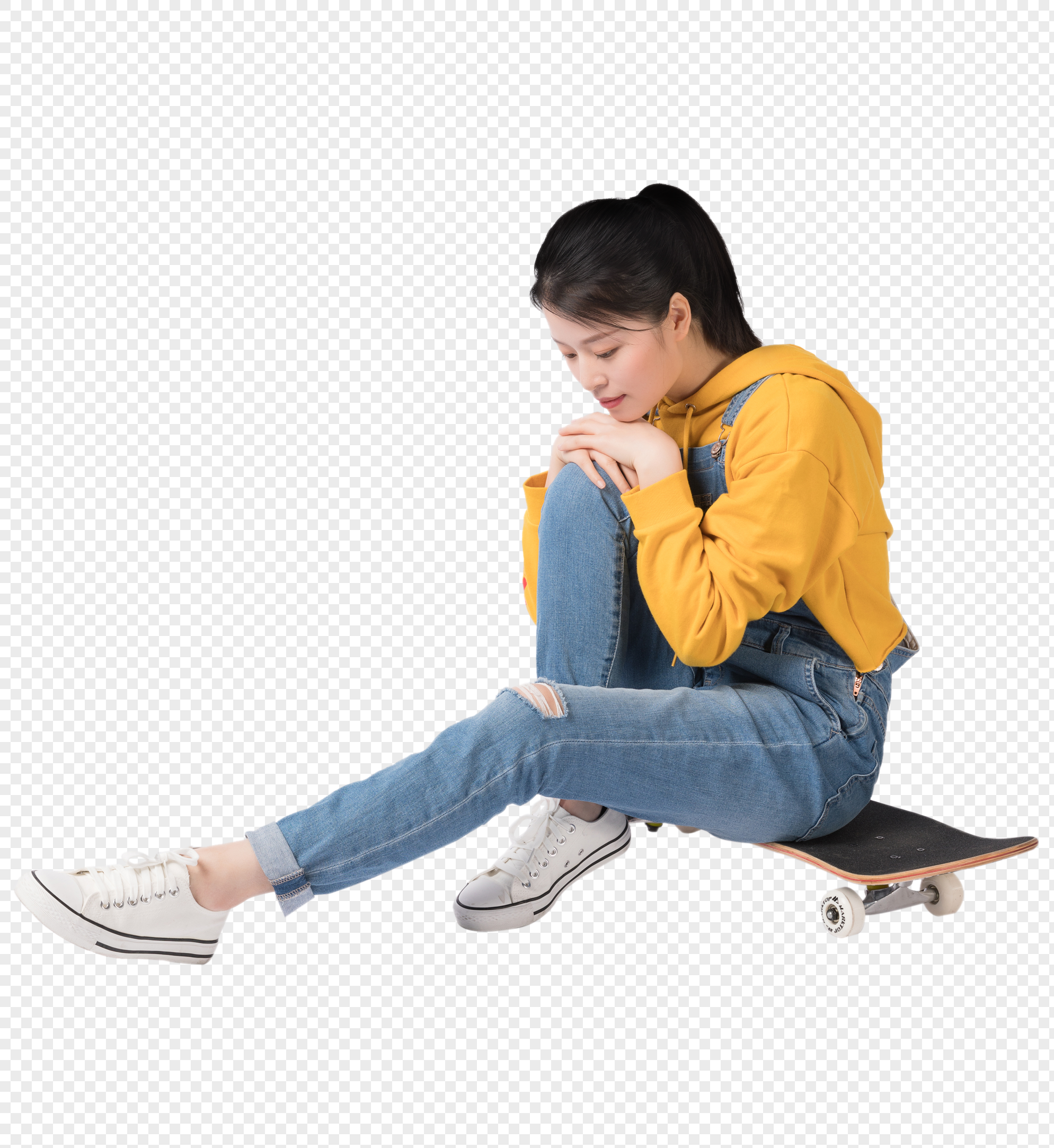 Young Girls Sitting On Skateboards, Characters, Fashion, Sunshine PNG ...