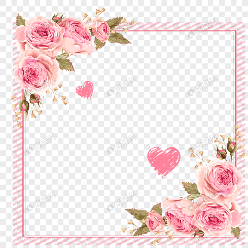 Download Mother's day valentine's day pink romantic border png ...