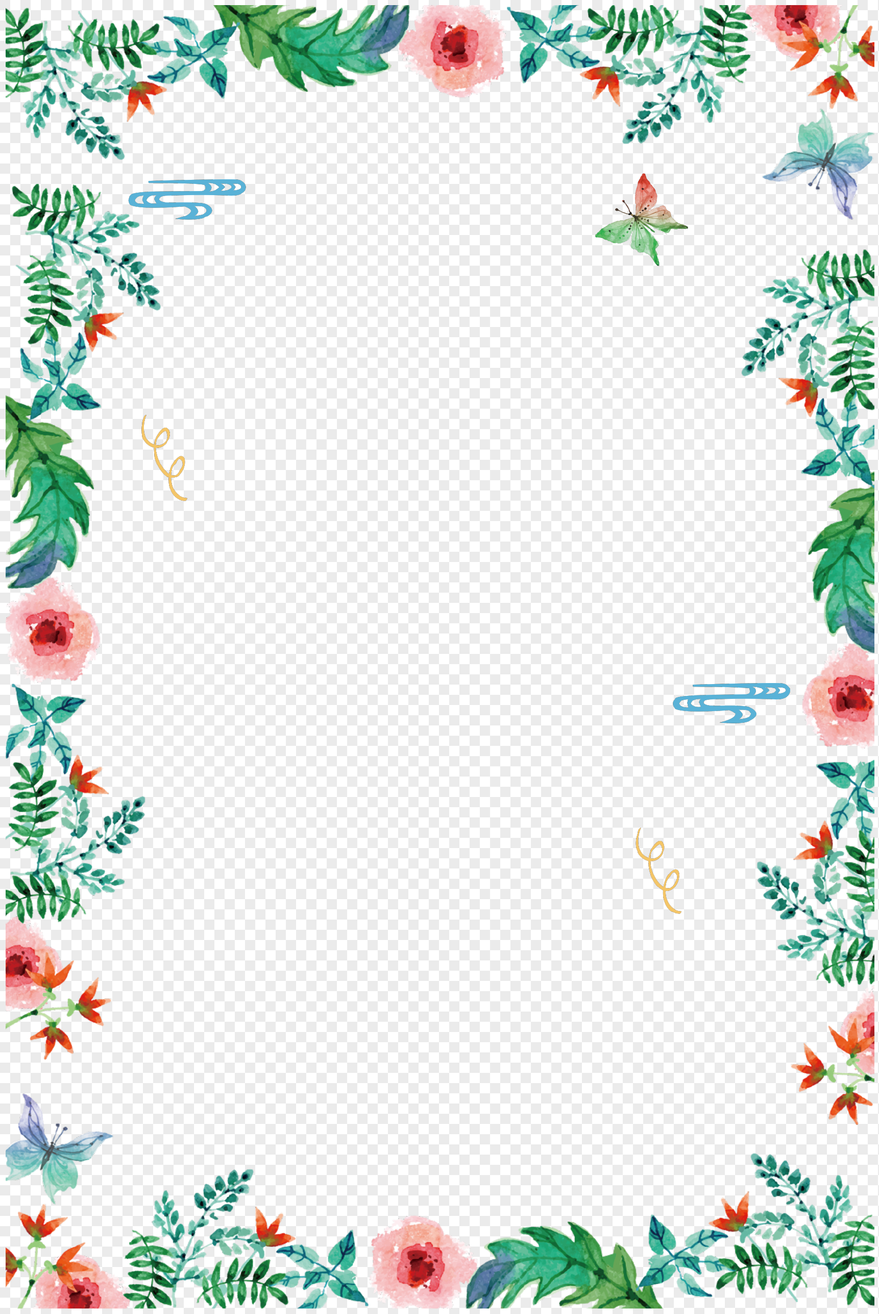 Valentines Day Creative Romantic Flowers Border Png Imagepicture Free