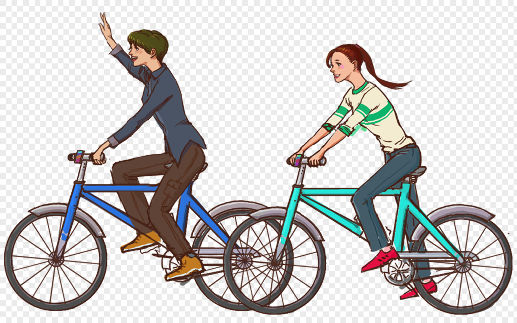 Чел на велосипеде иллюстрация