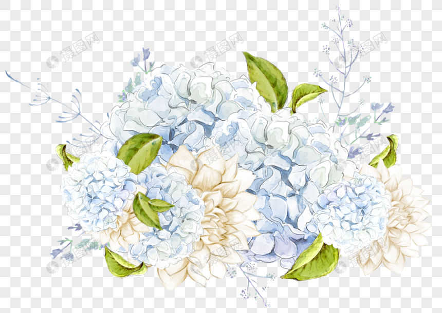 Hortensias Bleu Peinture Image Gratuite Sur Pixabay