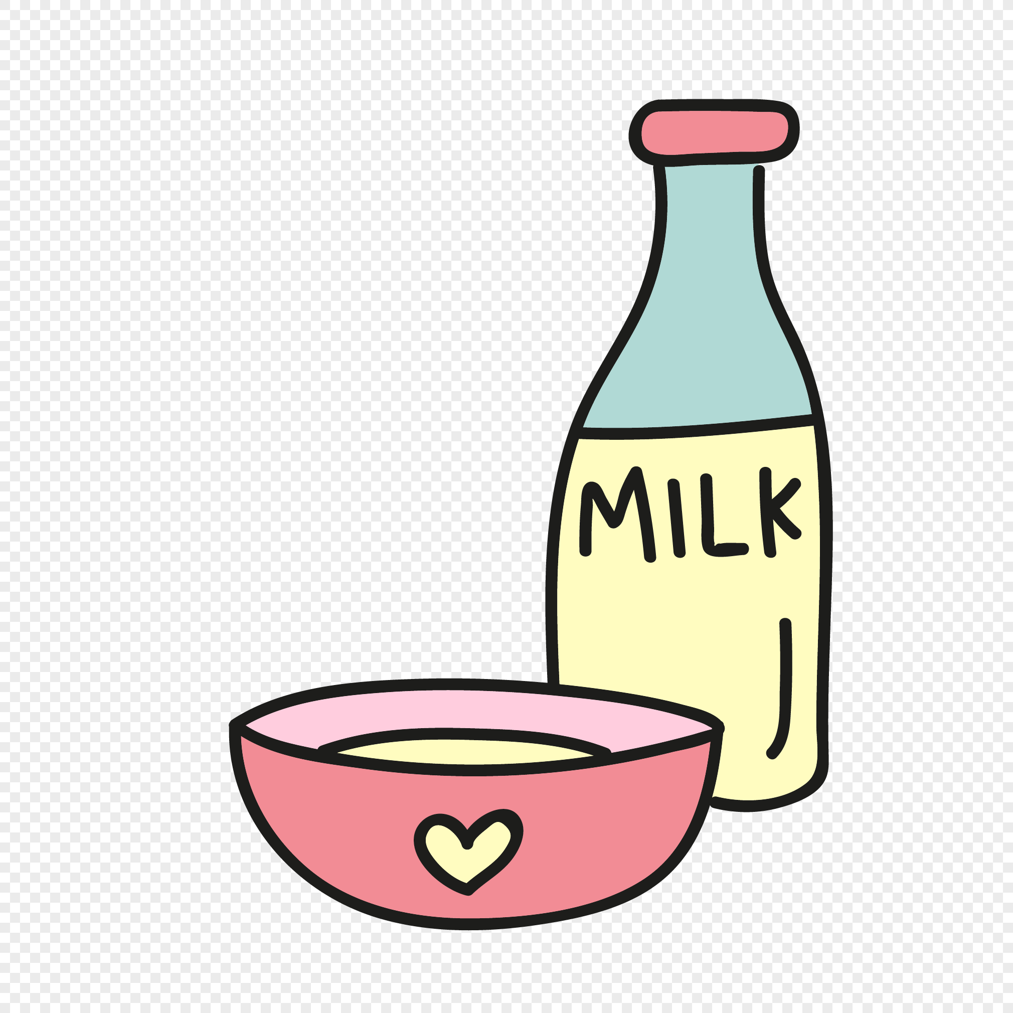 Миска с молоком рисунок для детей