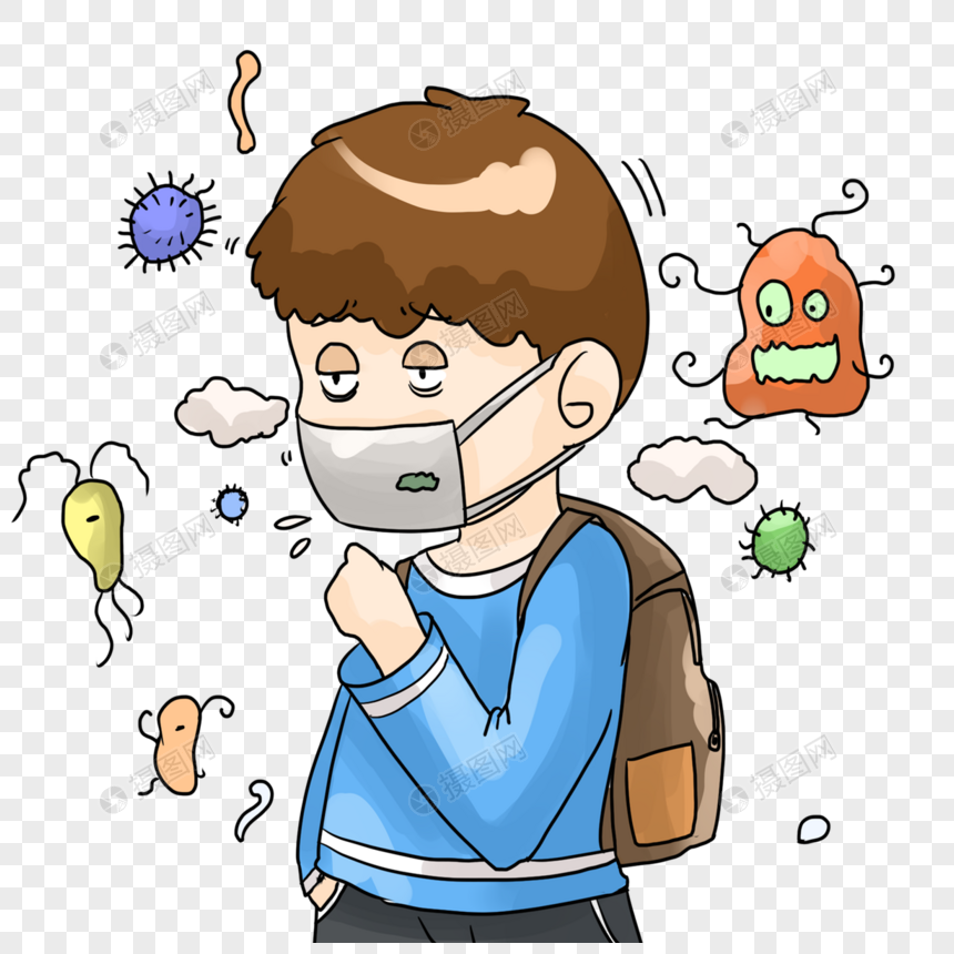 Gambar Orang  Flu Kartun