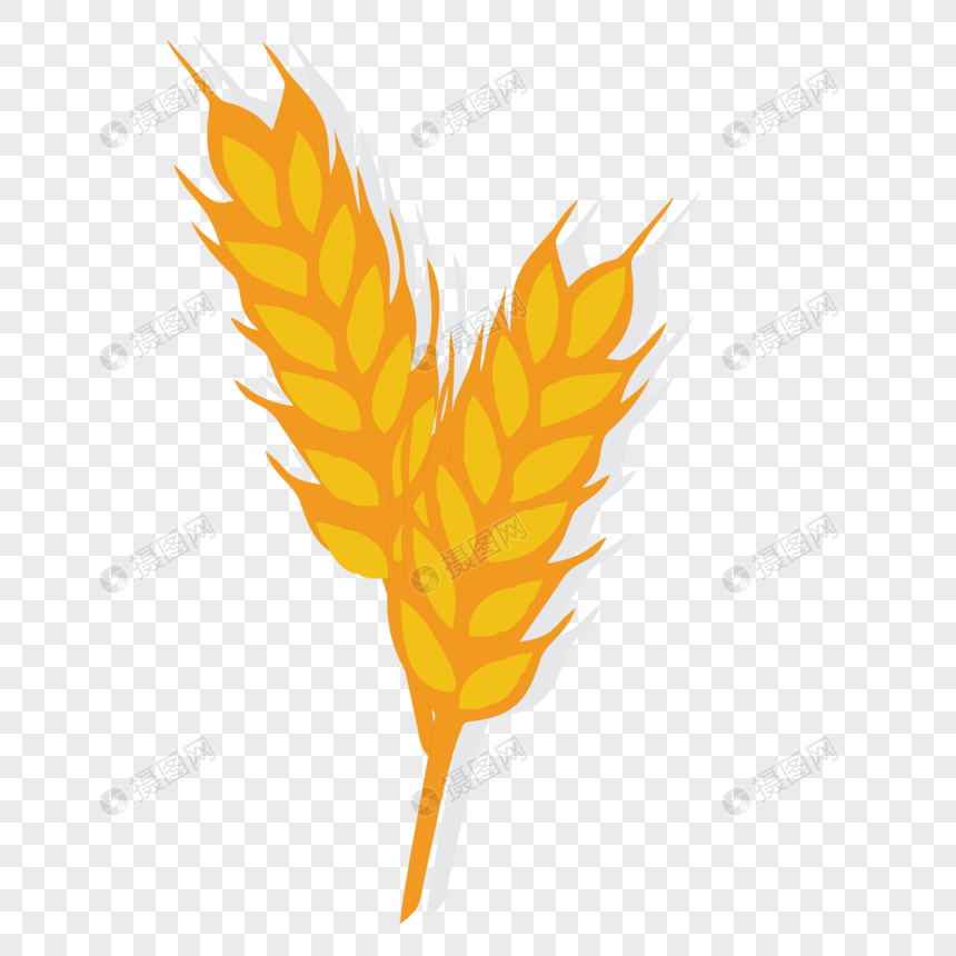 Creative cartoon wheat theme vector material png image_picture free