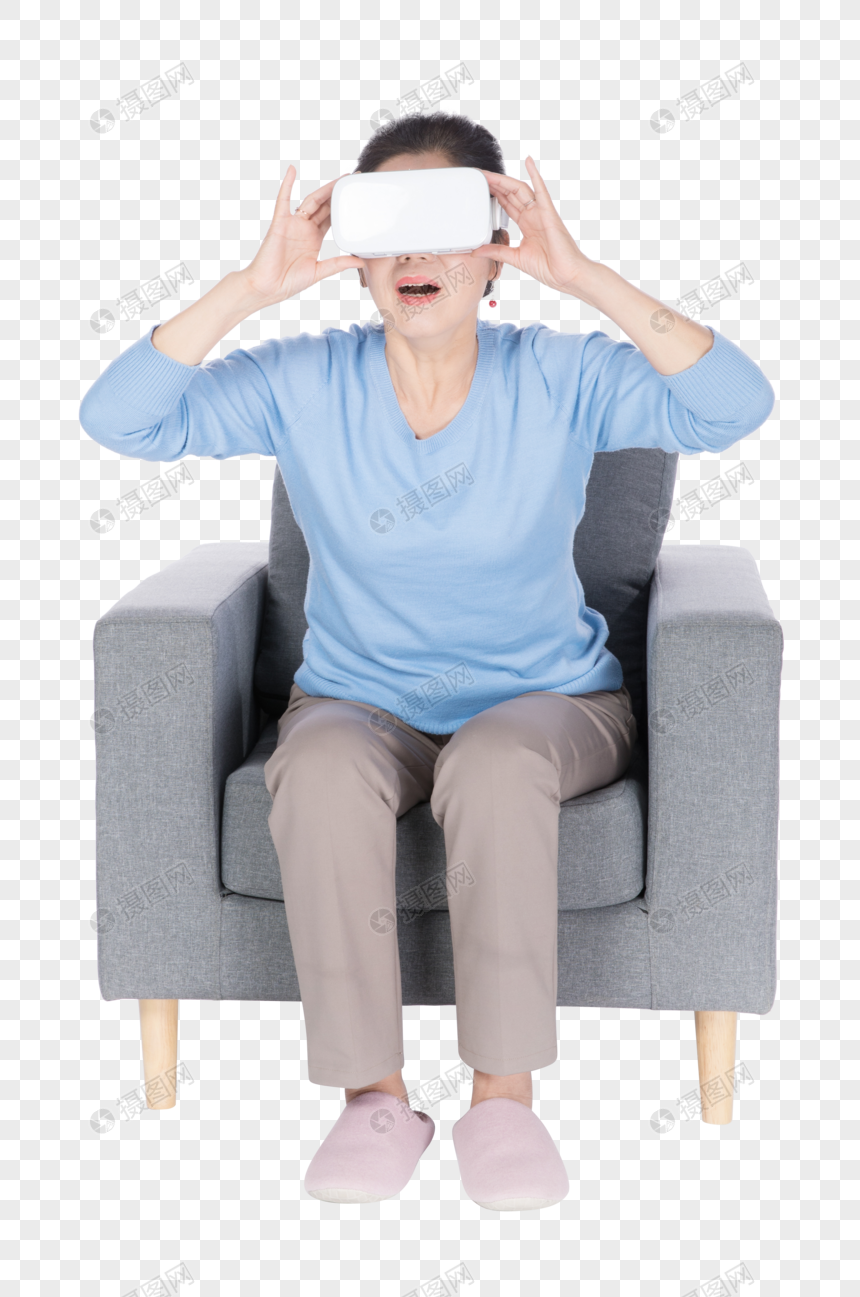 Elderly Head Vr Glasses Experience Png Image Picture Free Download Lovepik Com