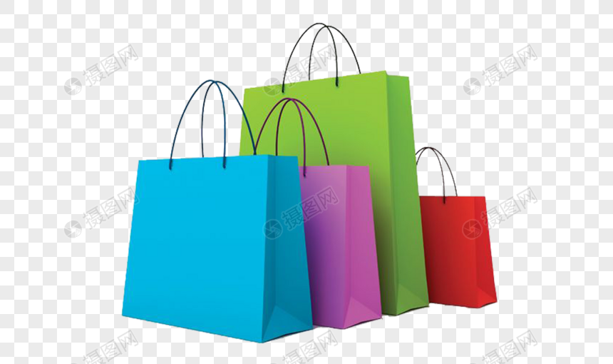 Cartoon colored shopping bag png image_picture free download 400616749