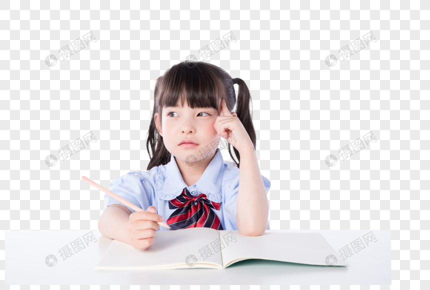 Little Girls Learning Education On Children S Desks Png