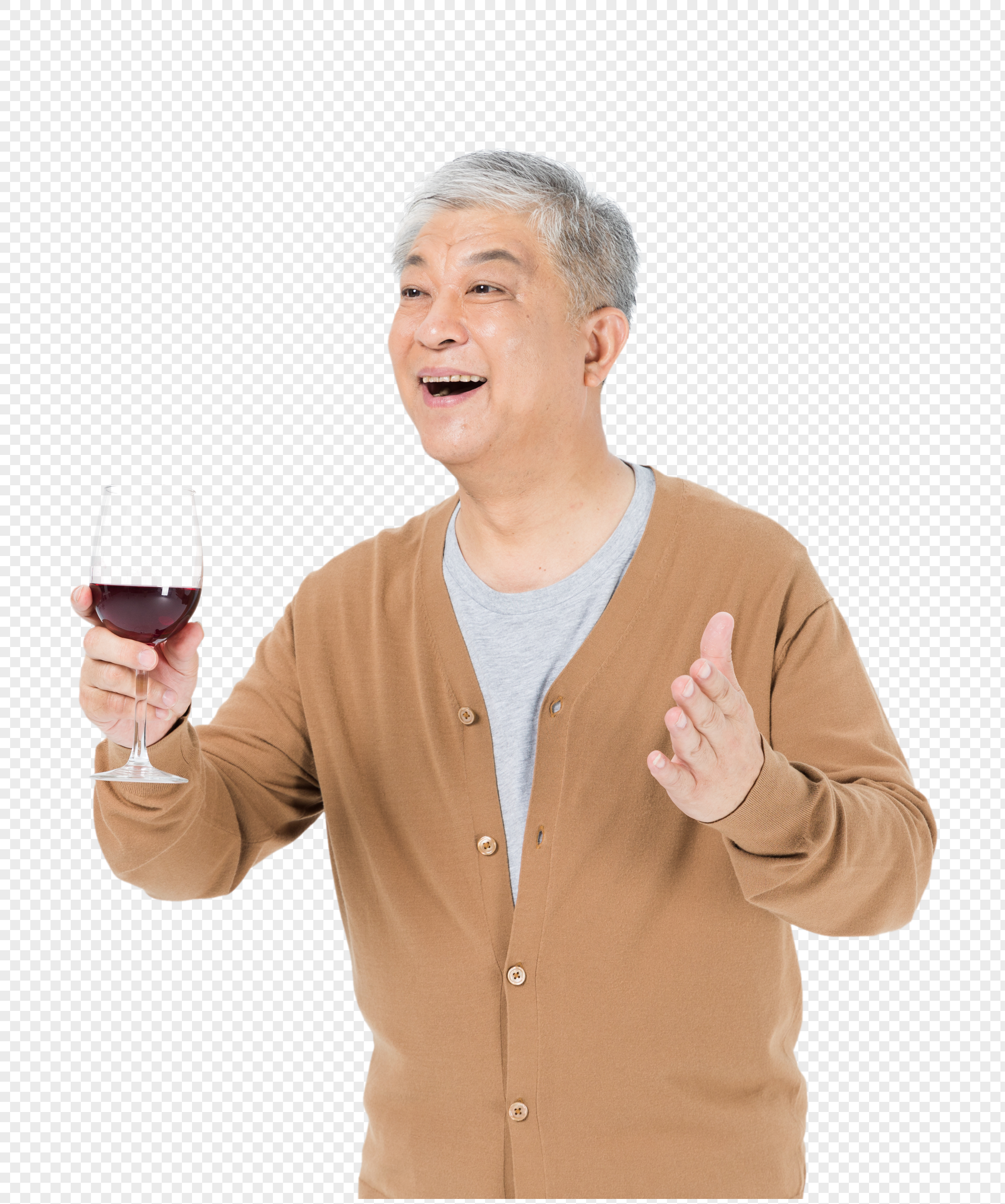 Старики пьют вино. Фото старика с бокалом и улыбкой. Красны попит