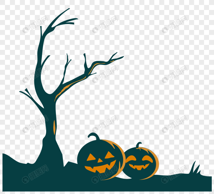 Vector De Silhueta Vector Da árvore De Halloween PNG Imagens Gratuitas Para  Download - Lovepik