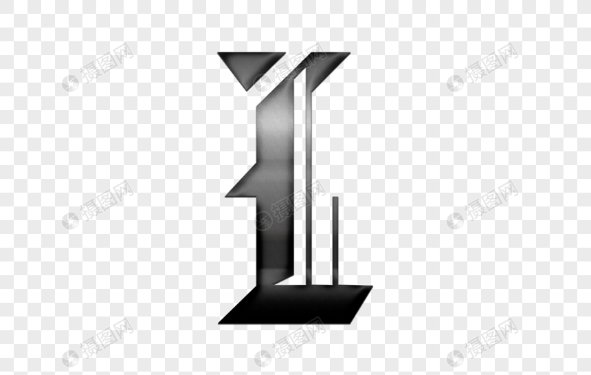 Metal Letter L, Lowercase, Letter, Times Square Numeral PNG Free