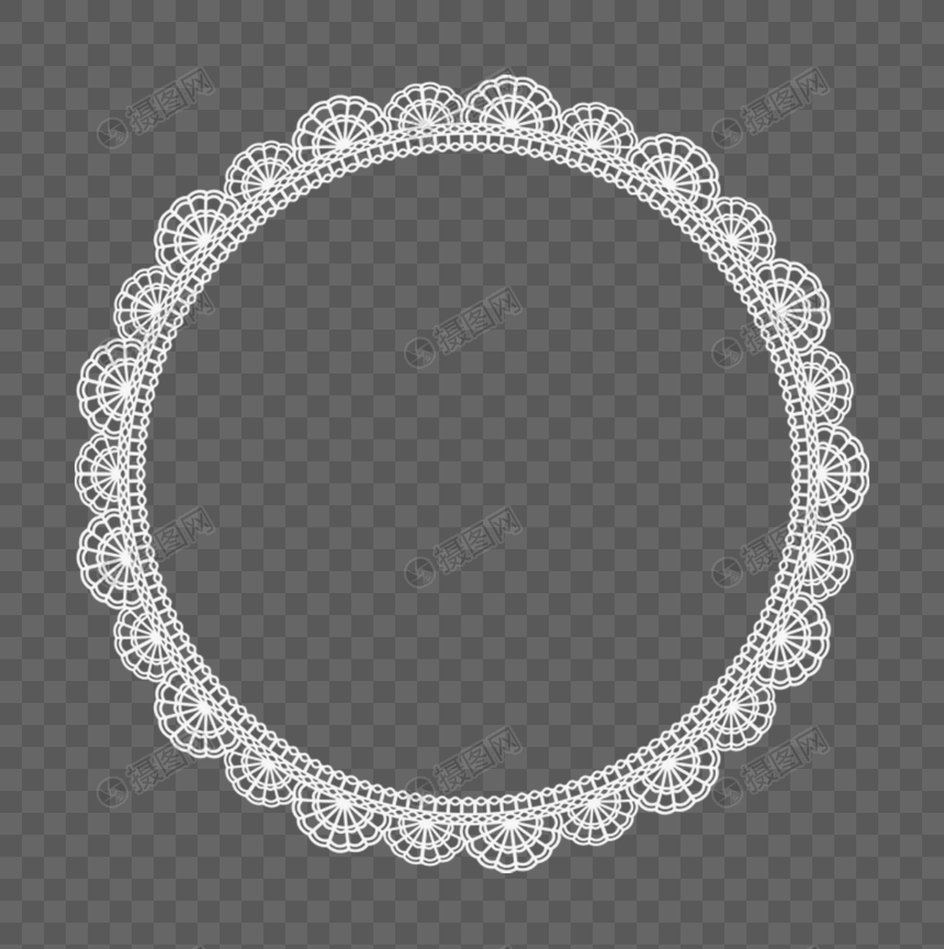 Download White round lace border png image_picture free download ...