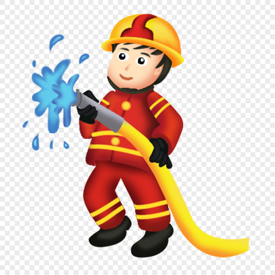 逗人喜爱的消防员动画片 向量例证. 插画 包括有 背包, 快乐, 男朋友, 消防栓, 人员, 喷洒, 水管 - 84799857
