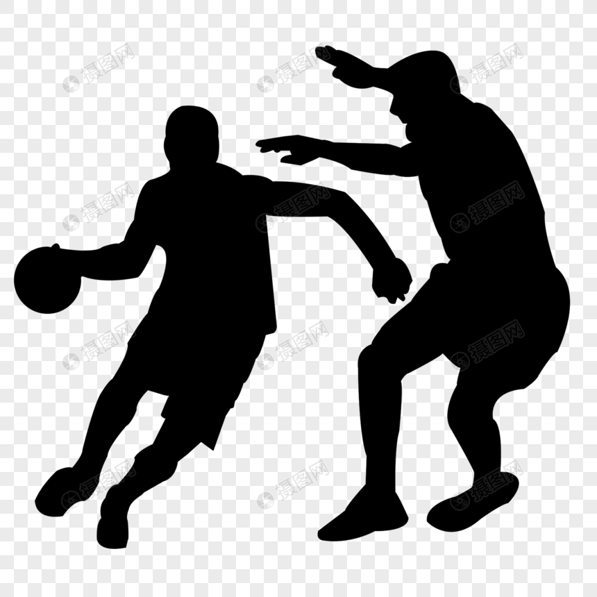 Basketball Player Silhouette Free Deduction Material Png Image Psd File Free Download Lovepik