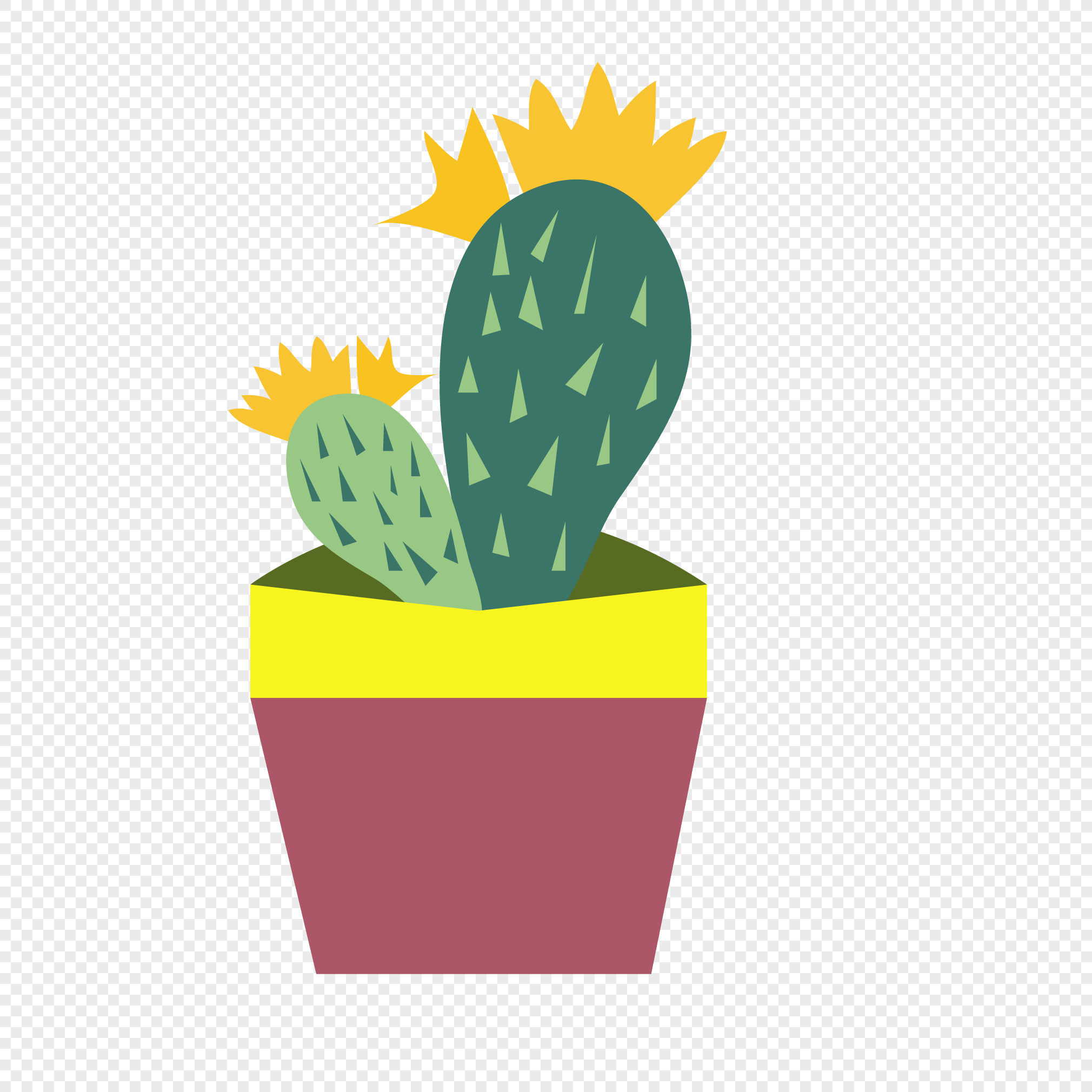 Gambar Bunga Kaktus Kartun