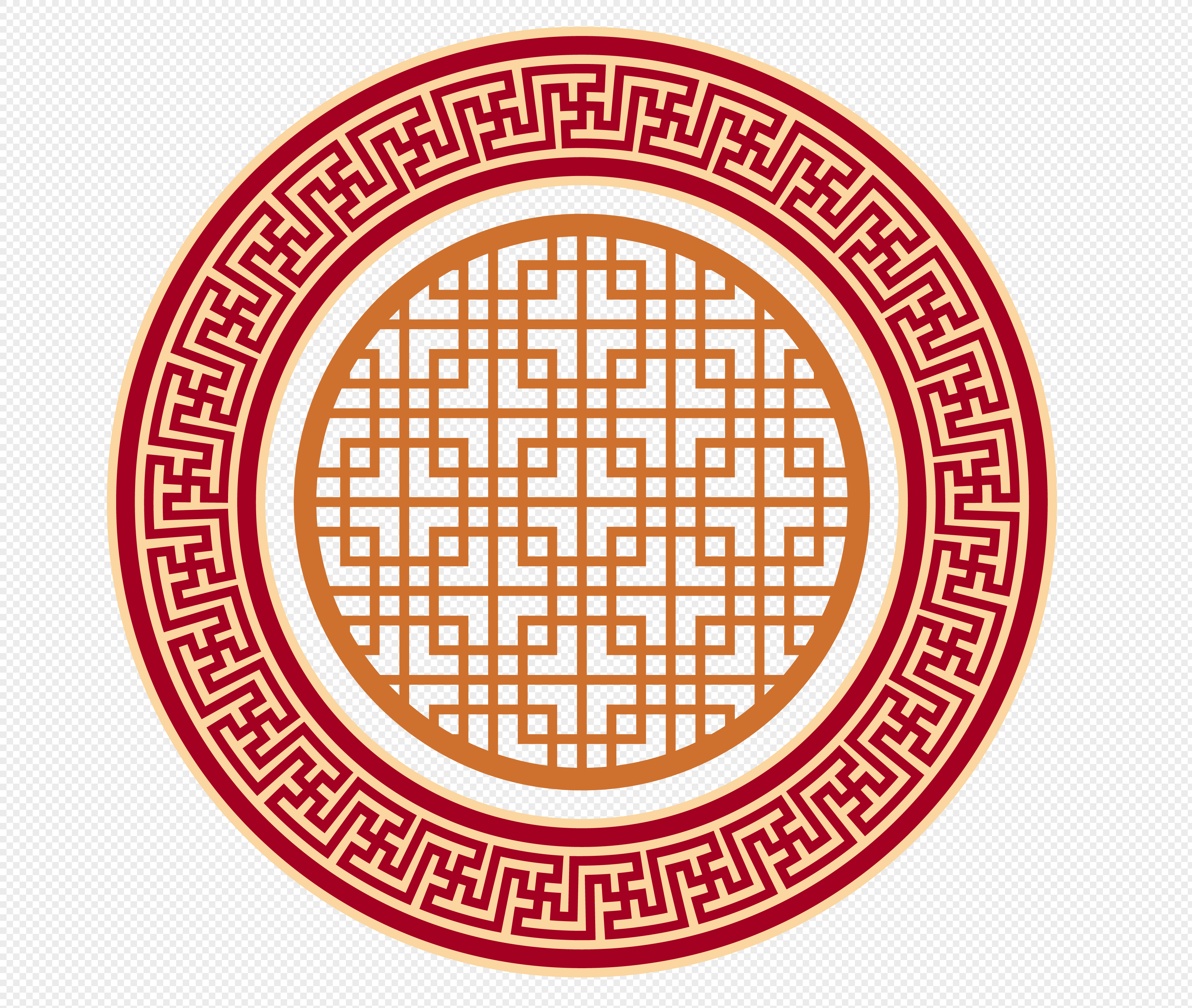 Китайский орнамент в круге