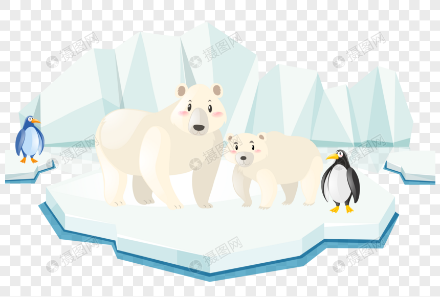 冬のかわいい新鮮なシロクマペンギンイメージ グラフィックス Id Prf画像フォーマットai Jp Lovepik Com