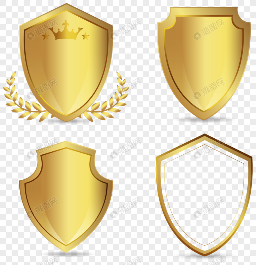 Vector Hand Painted Gold Shield Png Image Picture Free Download Lovepik Com