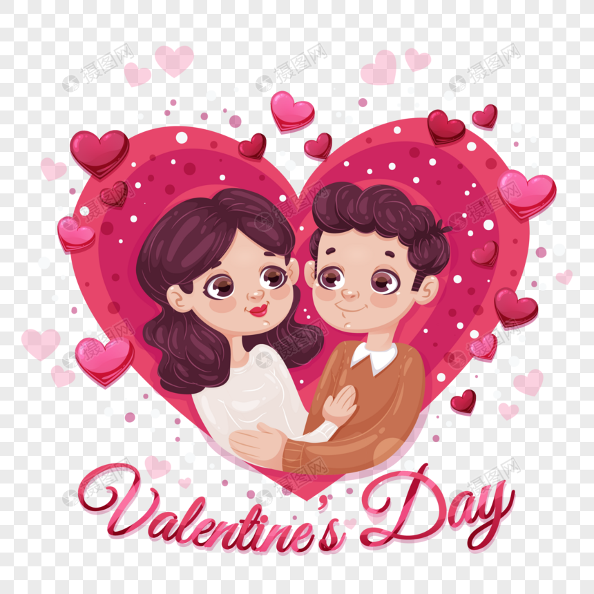 Hình ảnh Những Cặp đôi đẹp Vẽ Tay Có Ngày Valentine PNG Miễn Phí ...