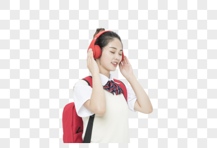 headphones girl background