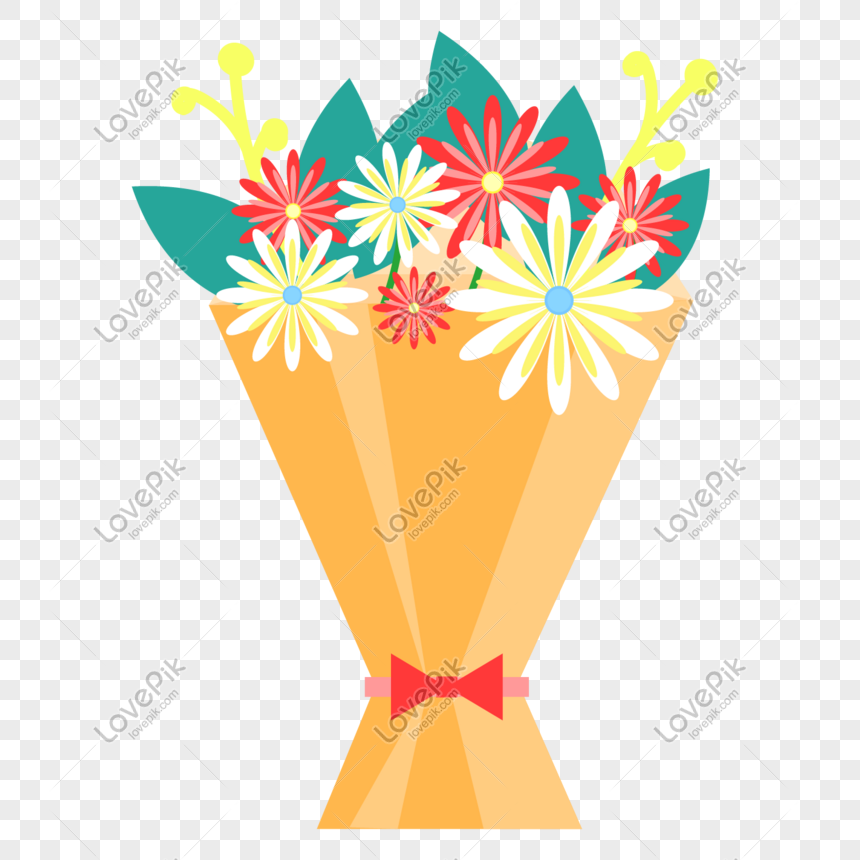 Simple And Lovely Hand Painted Bouquet PNG Image Free Download And ...
