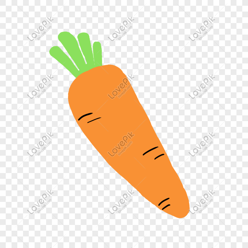 Vegetable Cartoon Hand Painted Carrot PNG White Transparent And ...