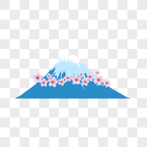 ảnh Núi Phú Sĩ và hoa anh đào PNG