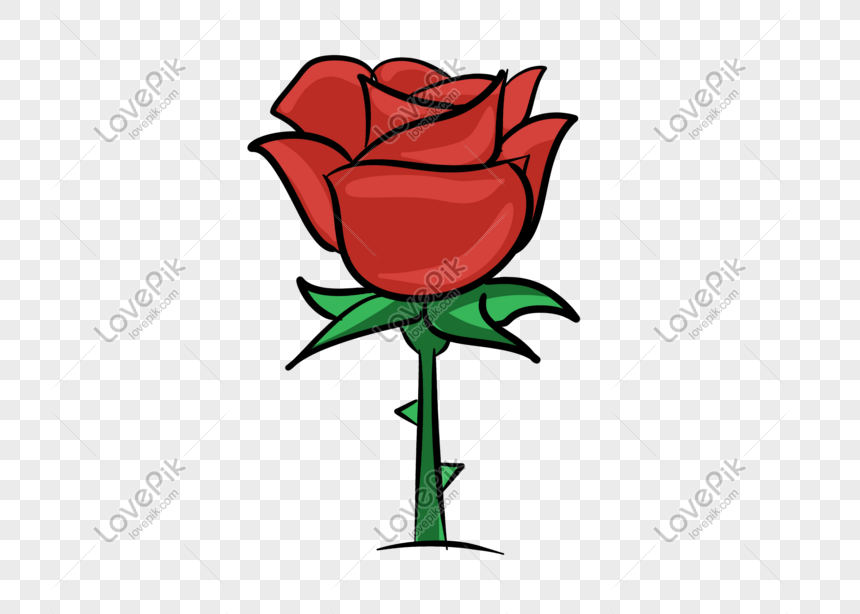 Caricatura Floral Rosa PNG Imágenes Gratis - Lovepik
