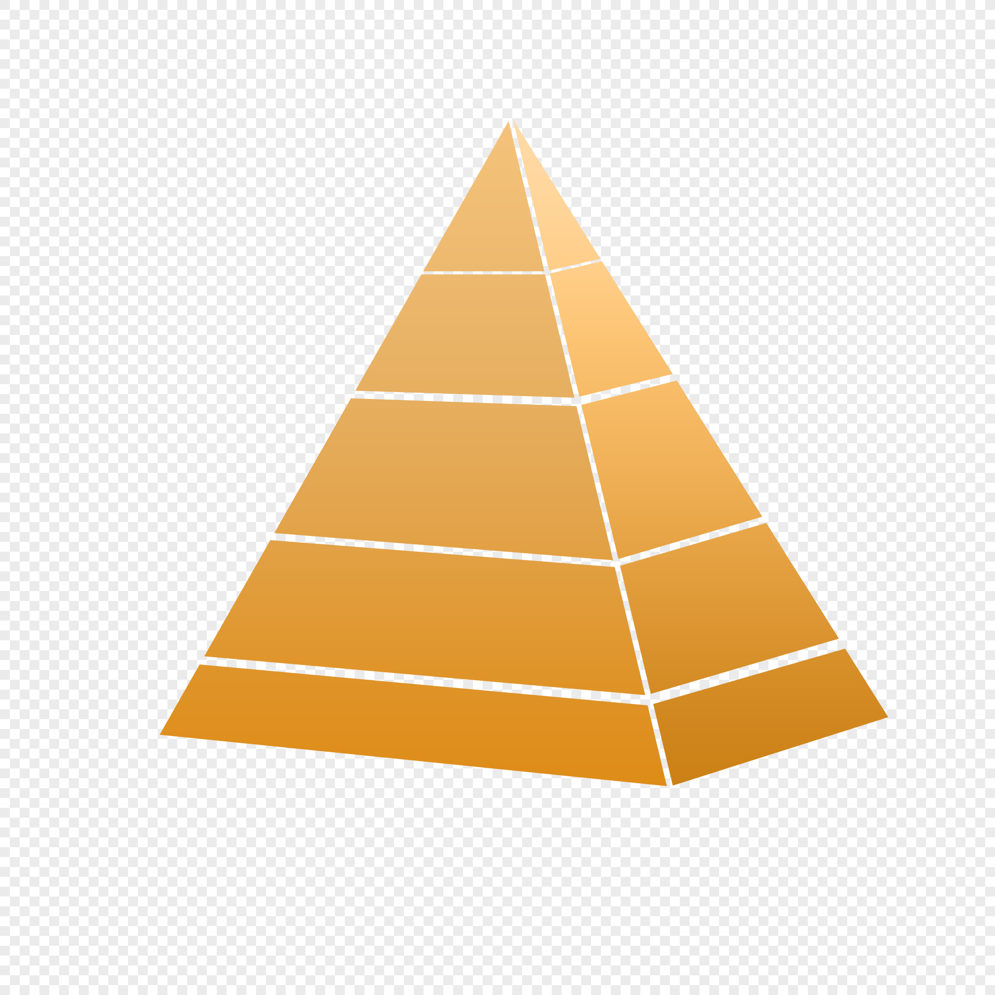 Оранжевая пирамида картинка для детей на прозрачном фоне