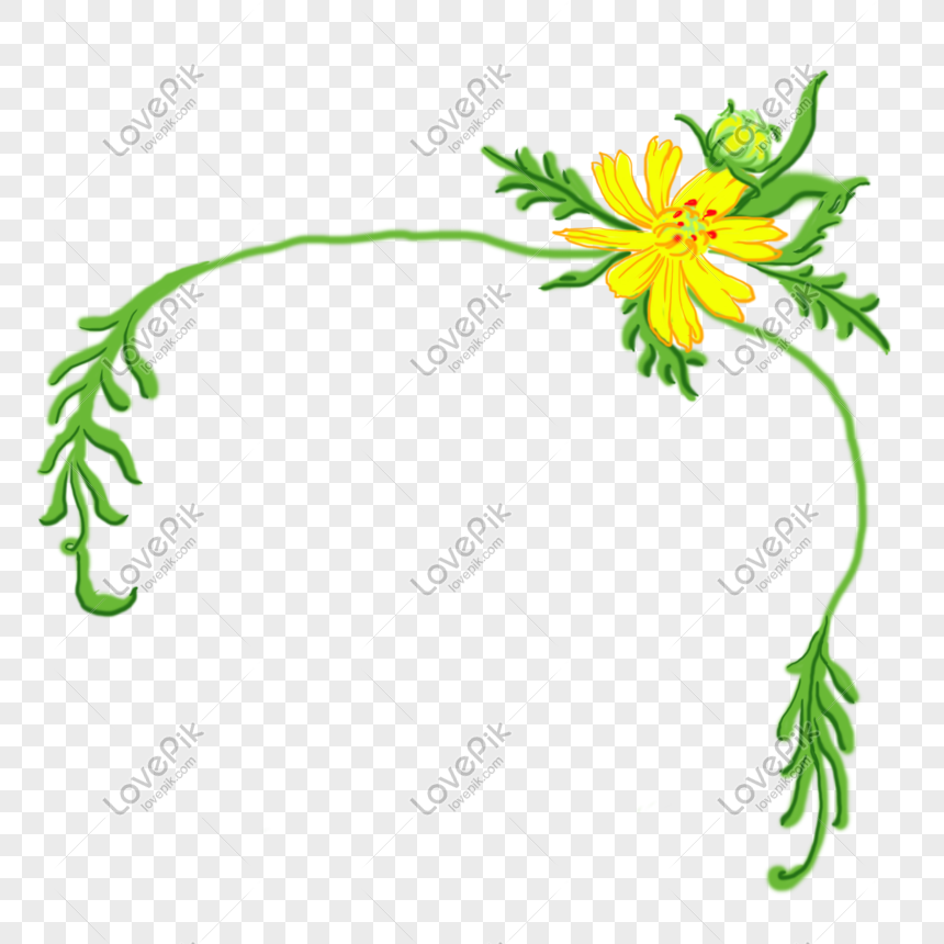 小さな黄色い花のフレームイメージ グラフィックス Id Prf画像フォーマットpsd Jp Lovepik Com