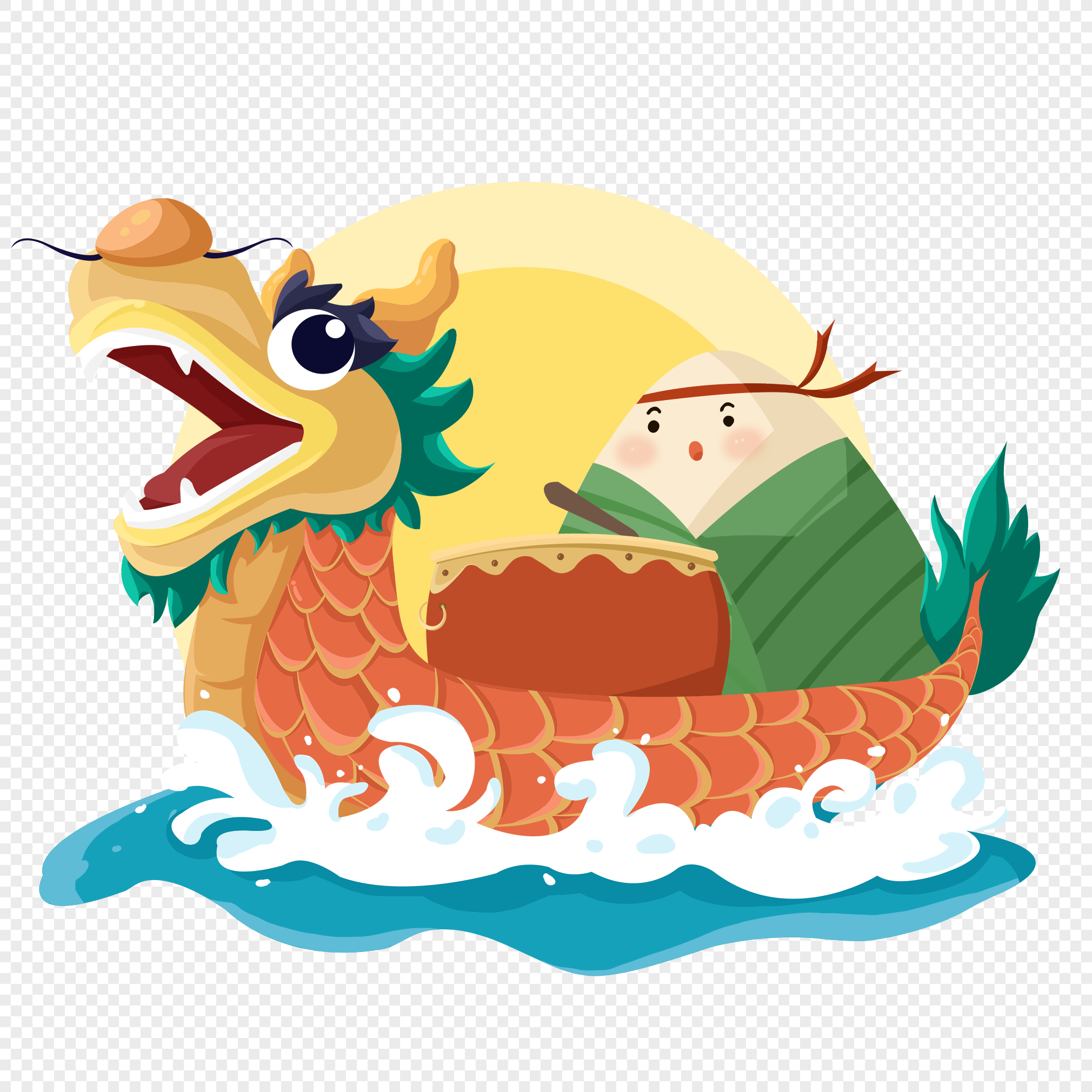 dragon boat racing, Dragon Boat,  Zongzi,  Dragon Boat Festival png image