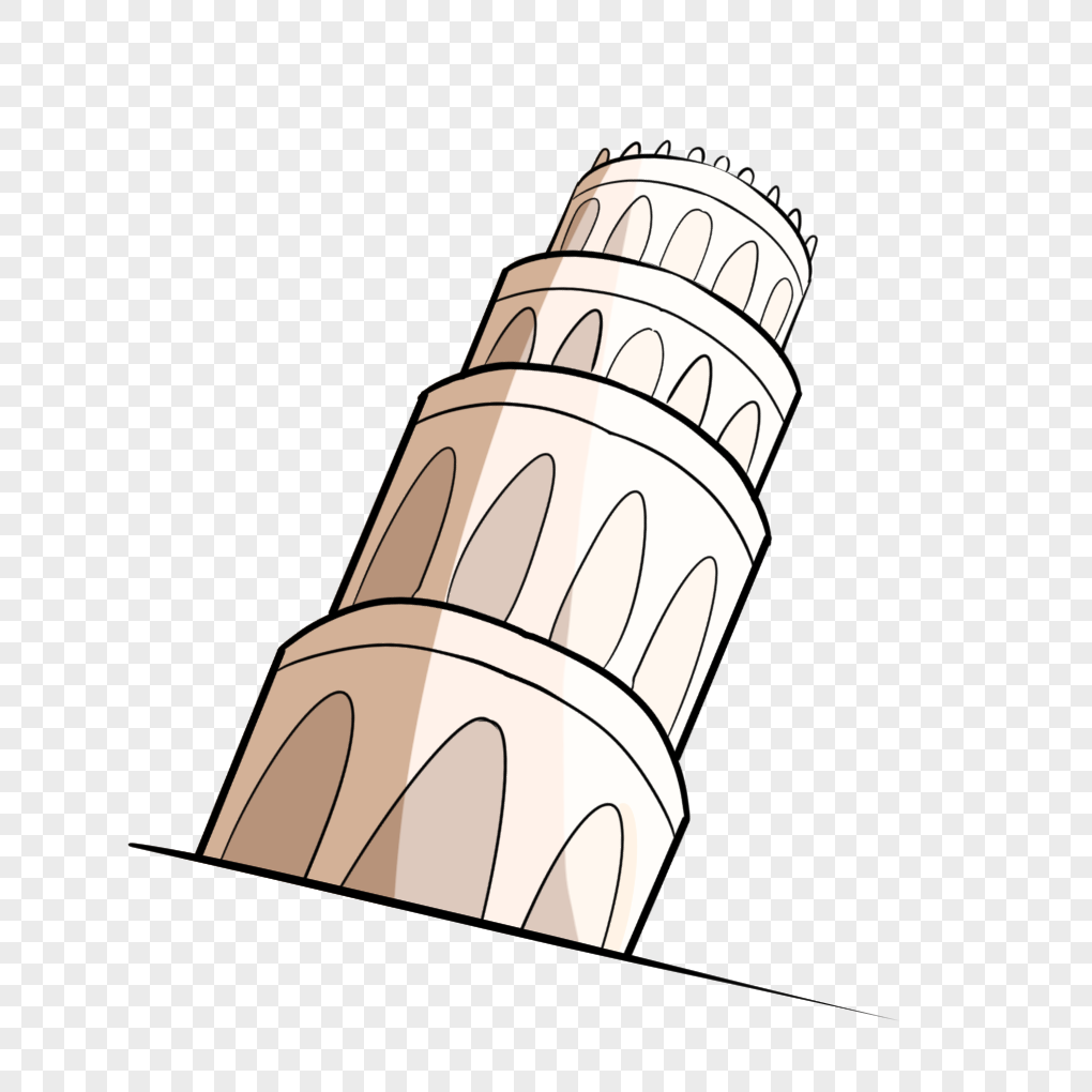 Leaning Tower Of Cartoon Pisa Images, HD Pictures For Free Vectors Download  