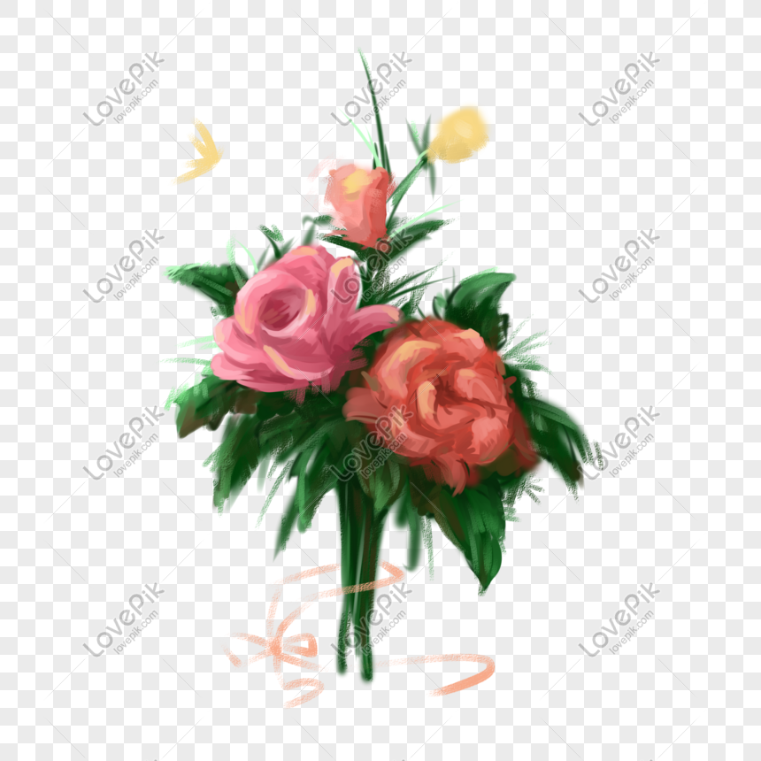 ロマンチックな手描きのバラの花束とブーケイメージ グラフィックス Id Prf画像フォーマットpsd Jp Lovepik Com