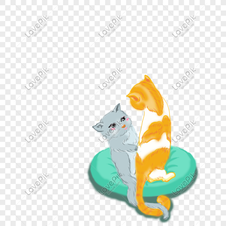 Two Cats PNG Image u0026 PSD File Free Download - Lovepik  401069178