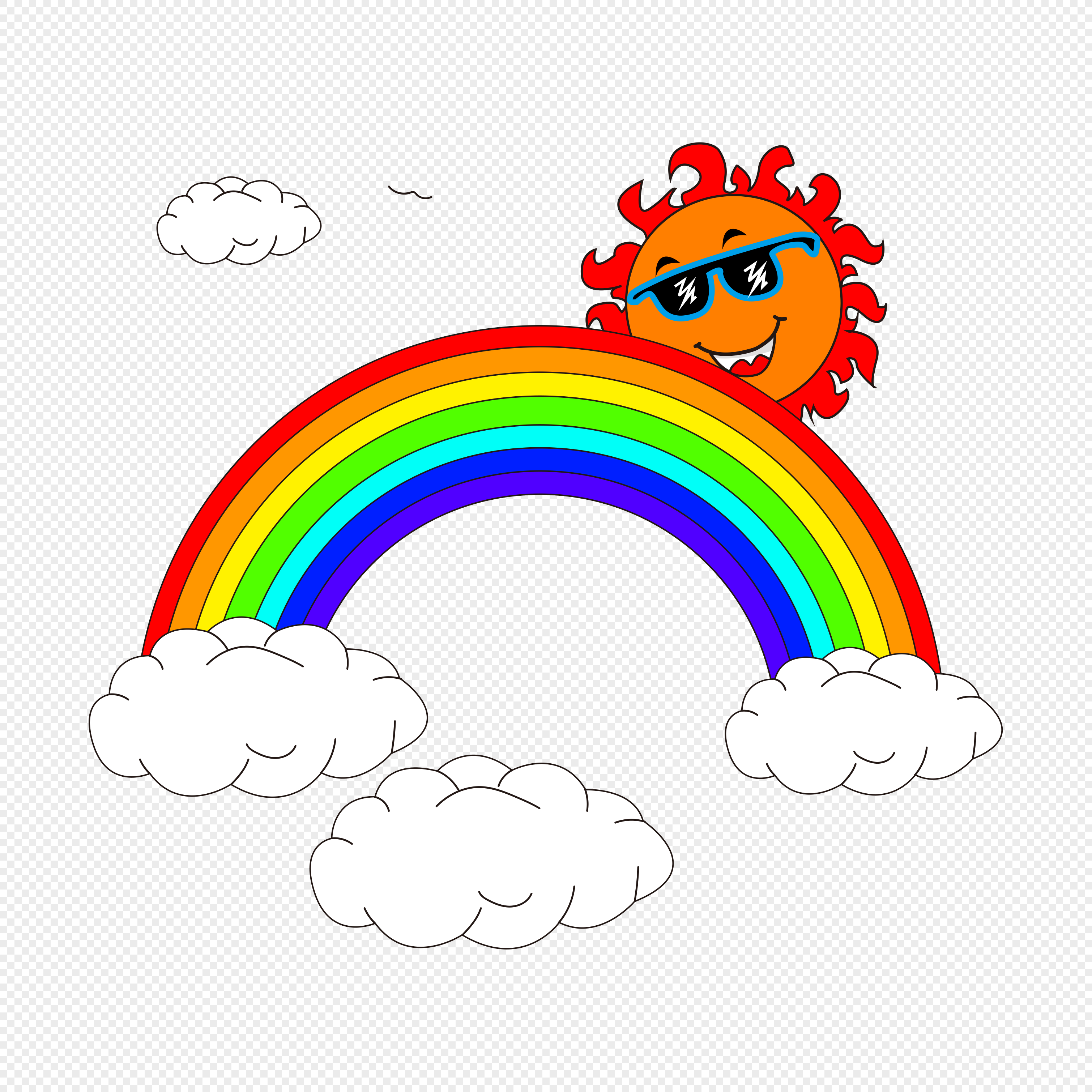 The Sun Rainbow Cloud Images, HD Pictures For Free Vectors Download -  