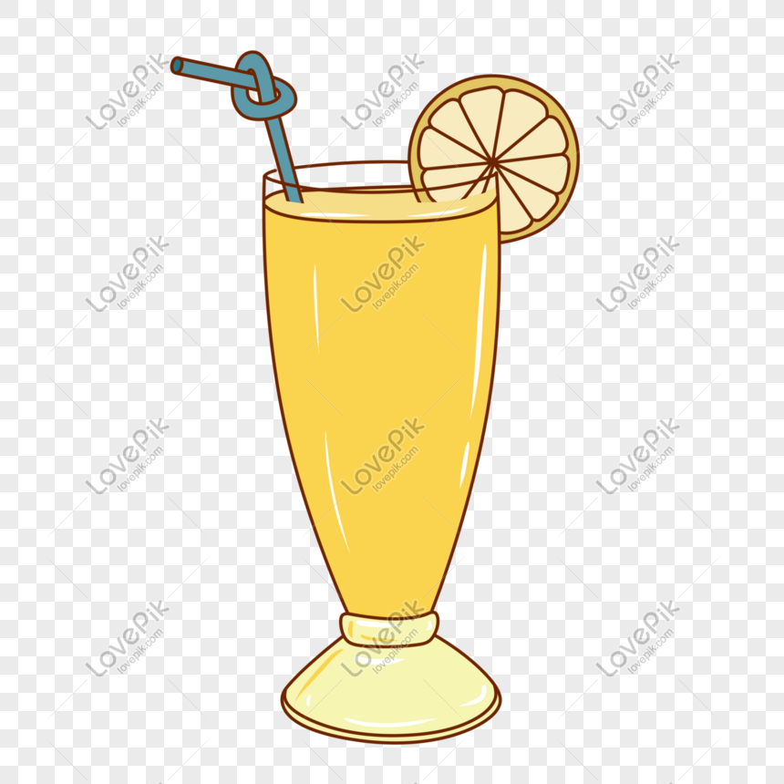 Cartoon Hand Painted Summer Drinks Lemon Juice PNG Image u0026 PSD 
