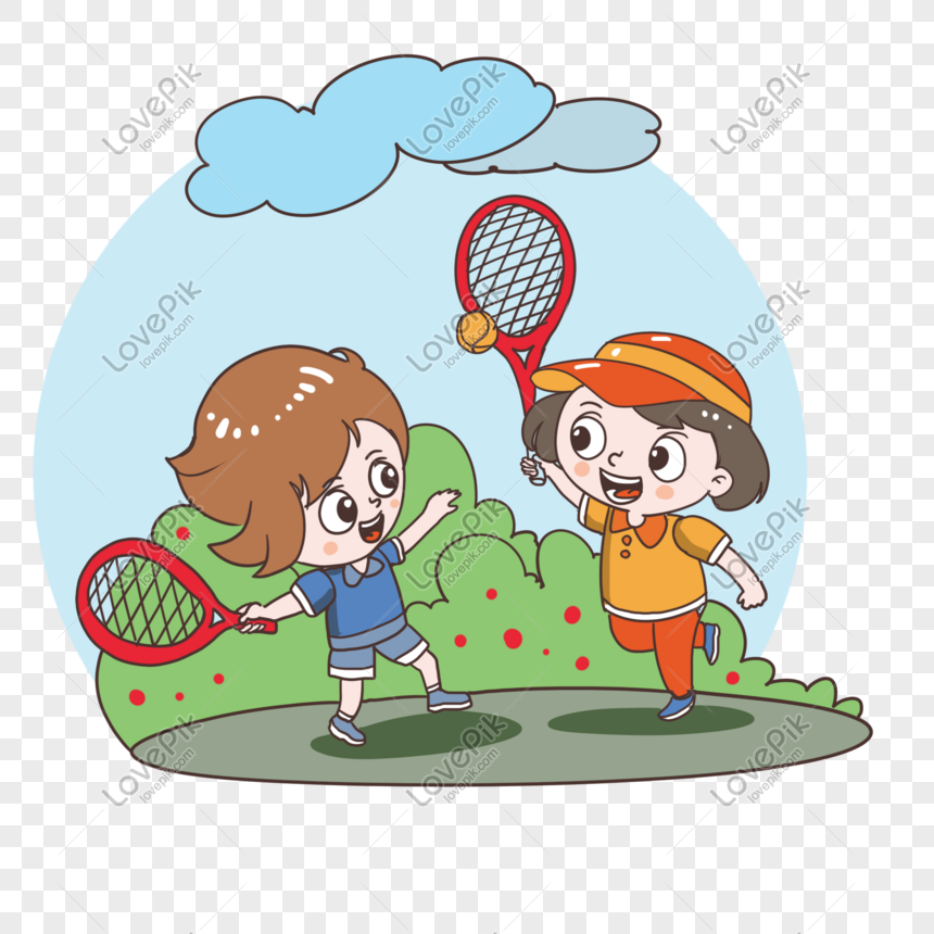 Lovepik صورة Psd 401103038 Id الرسومات بحث صور أطفال يلعبون التنس