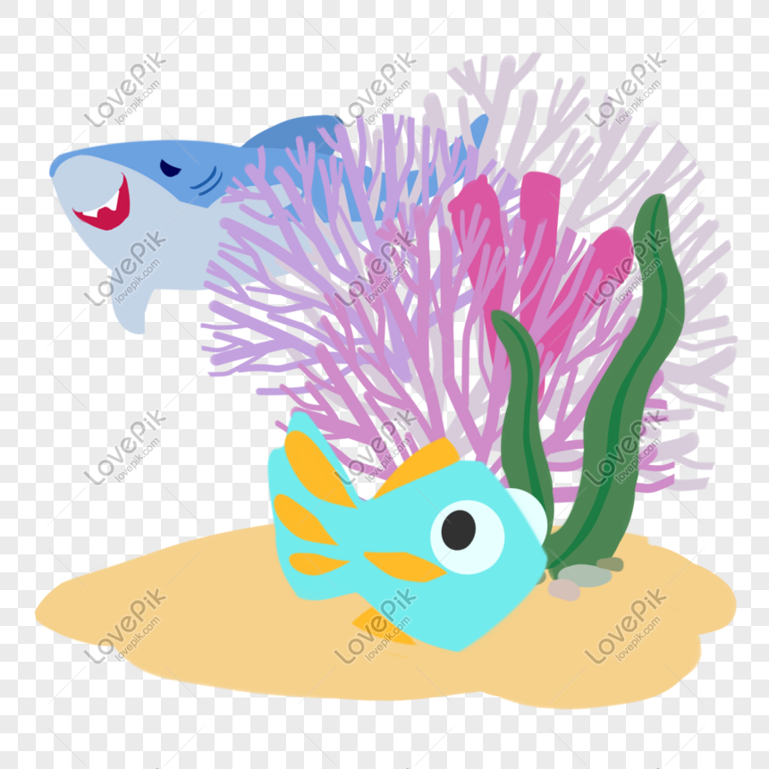 صورة سمكة صغيرة مخطط متجهات خرابيش رسوم متحركة كرتون صور حيوان Png والمتجهات للتحميل مجانا