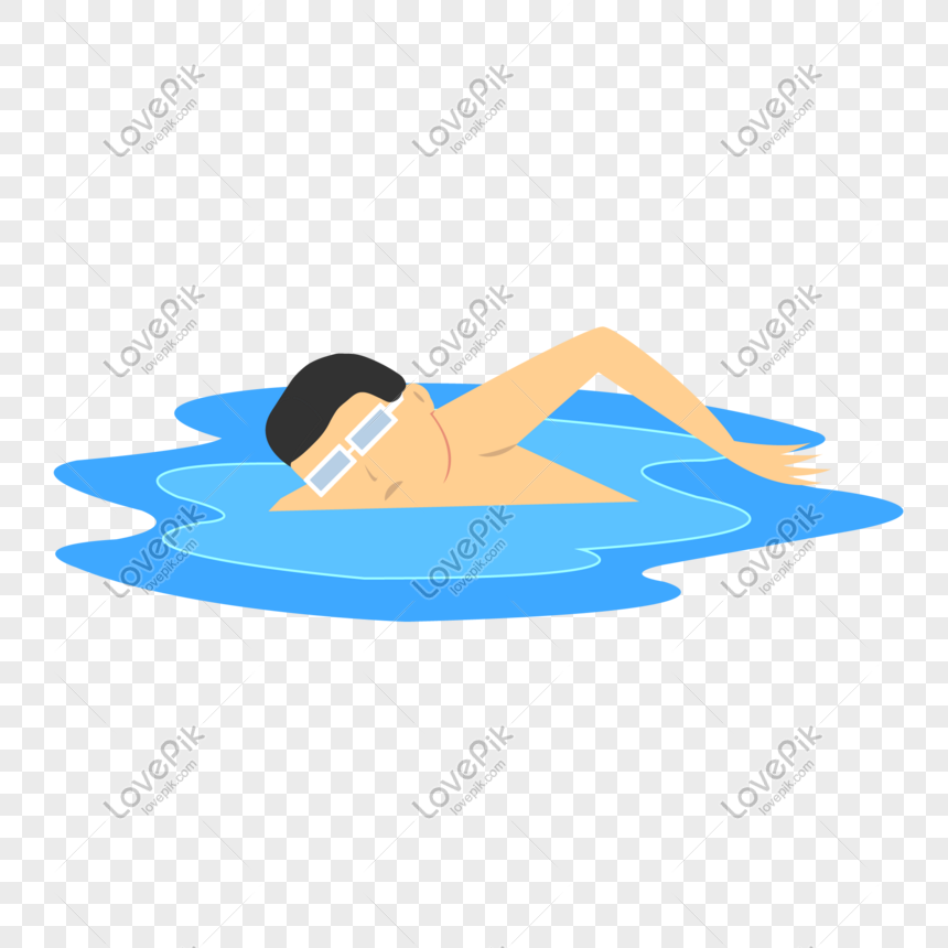 Personaje De Dibujos Animados Natacion Decoracion PNG Imágenes Gratis -  Lovepik