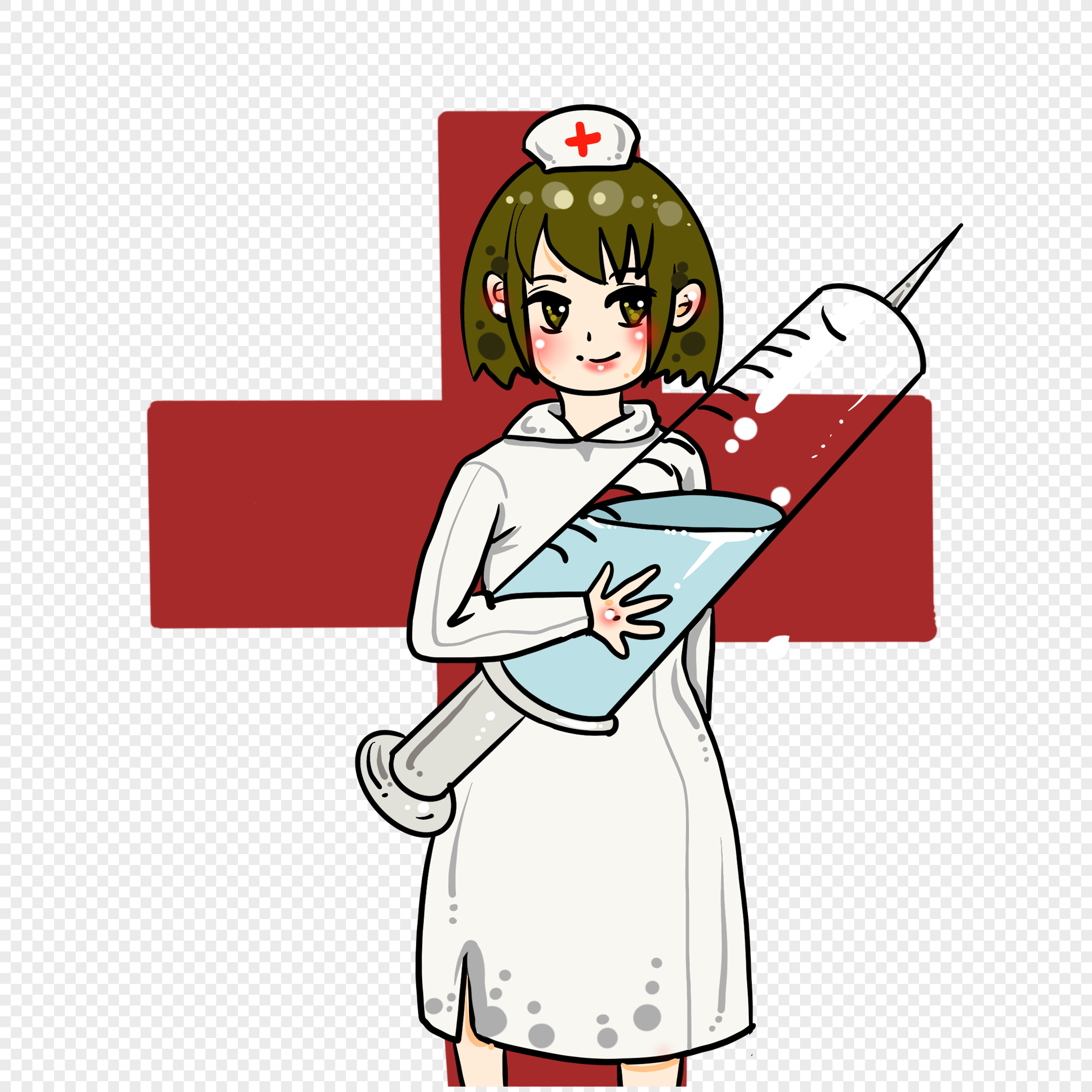 Медсестра с иглой