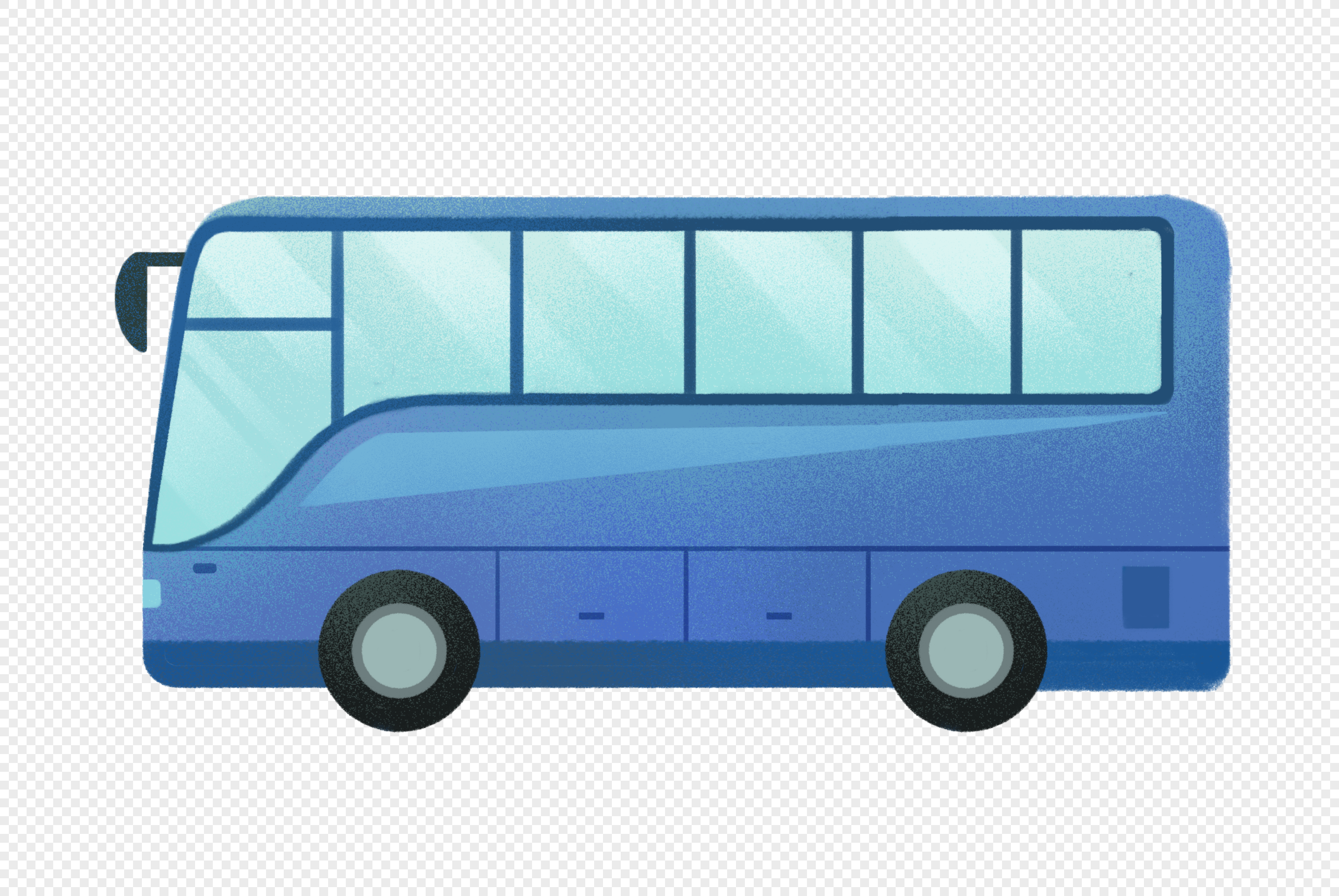 Нарисованный автобус с боку