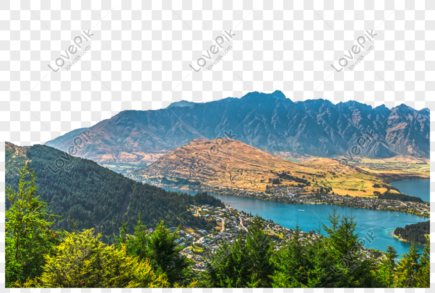 Panorama Queenstown Selandia Baru Gambar Unduh Gratis