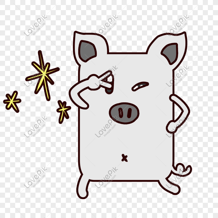 wrist watch clipart black and white pig