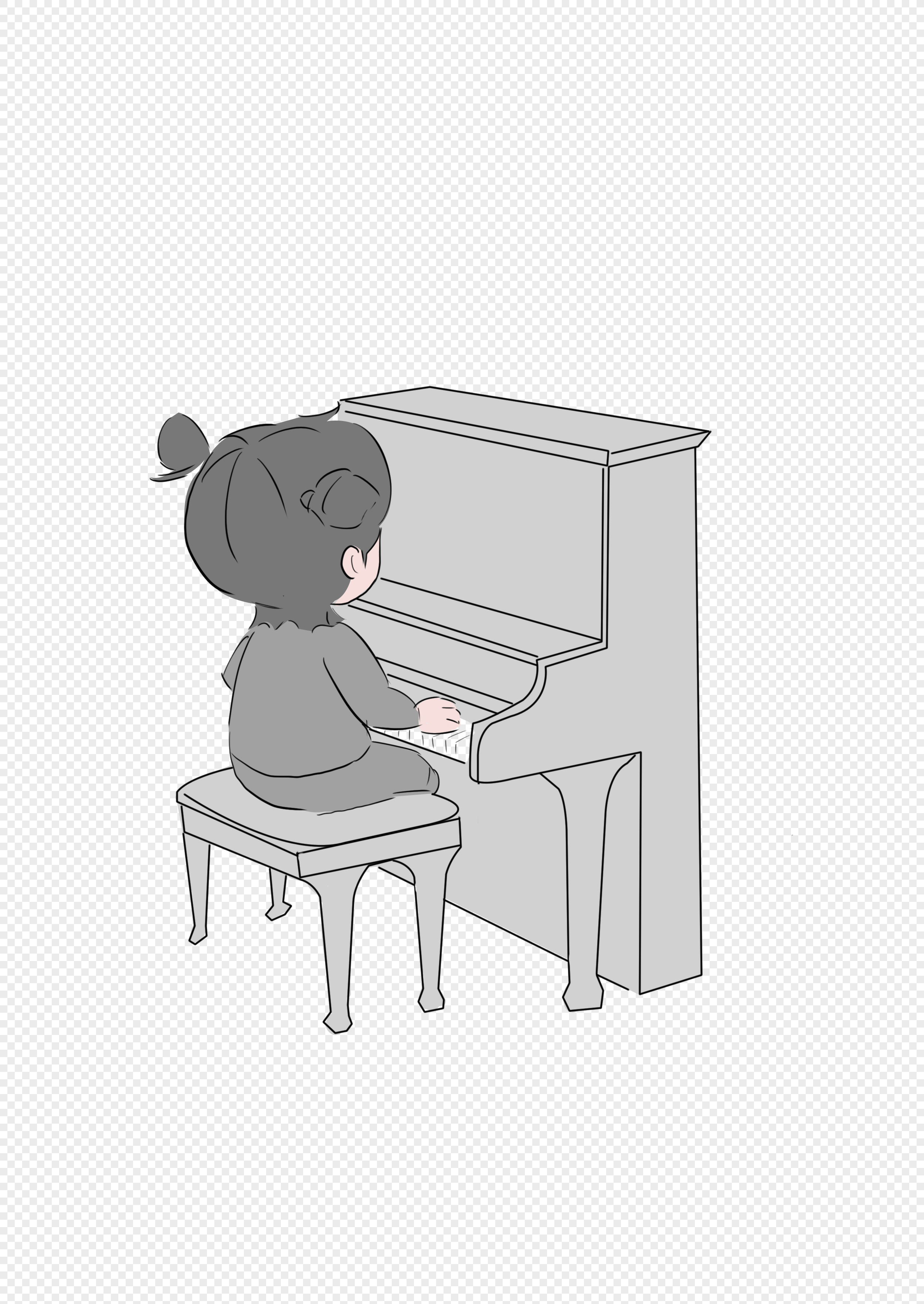 Изображение человека играющего на пианино для детей