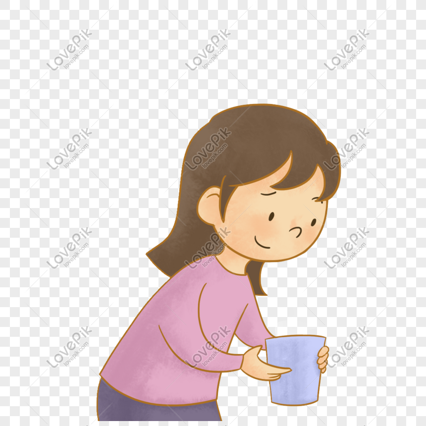 Woman Holding A Glass Of Water, Woman Holding, Hold Glass, Water PNG ...