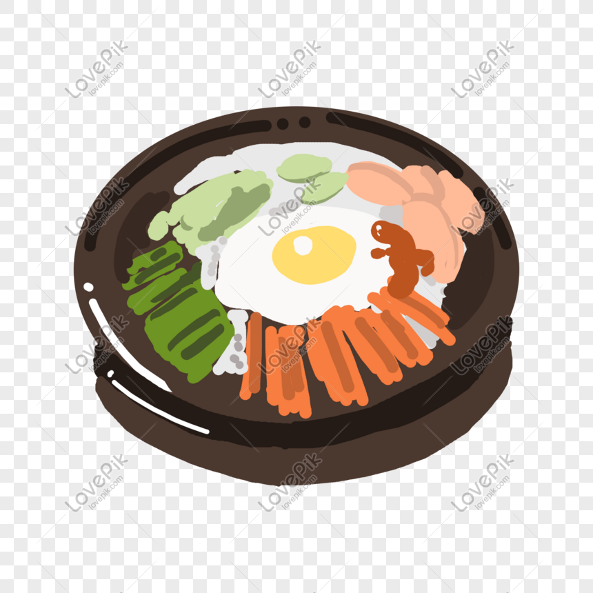 หินหม้อ Bibimbap อาหารเกาหลีอาหารการ์ตูนอร่อย Png สำหรับการดาวน์โหลดฟรี -  Lovepik
